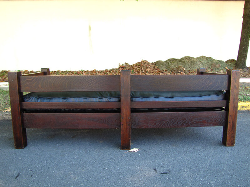 Early Gustav Stickley  Settle W1898 - Image 5