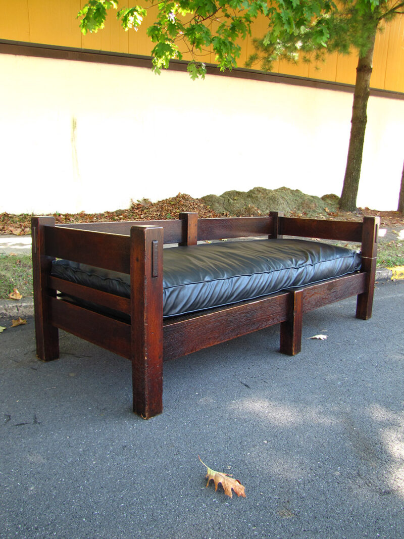 Early Gustav Stickley  Settle W1898 - Image 2