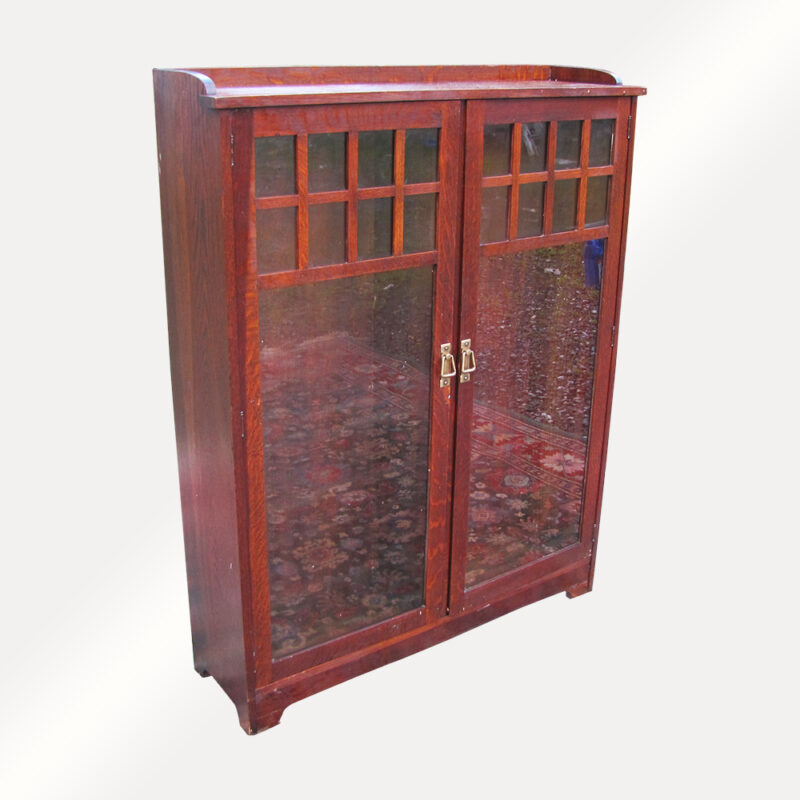 Antique Arts & Crafts Lifetime Two Door Bookcase w1935 (Stickley Era)