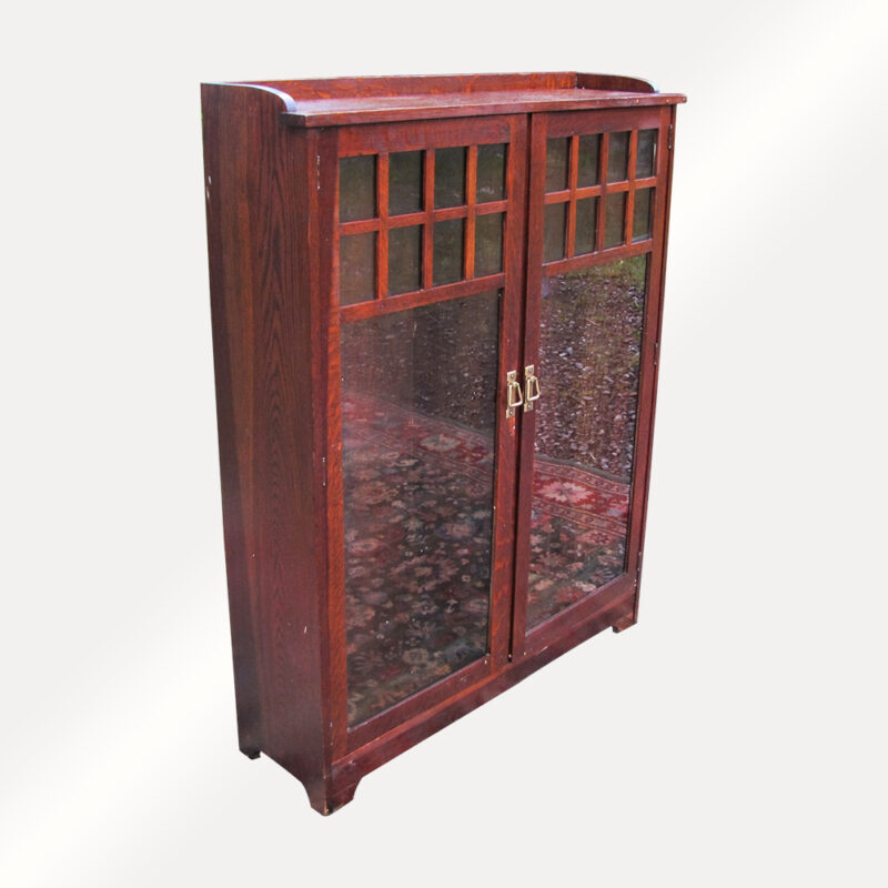 Antique Arts & Crafts Lifetime Two Door Bookcase w1935 (Stickley Era) - Image 2