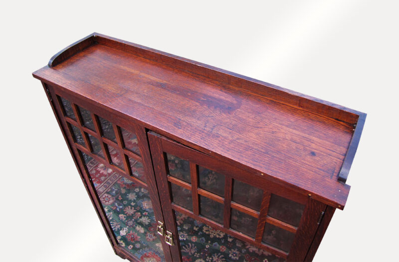 Antique Arts & Crafts Lifetime Two Door Bookcase w1935 (Stickley Era) - Image 9