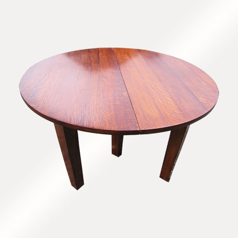 Antique Gustav Stickley Large Dine Table with Leaves. W2059 - Image 14