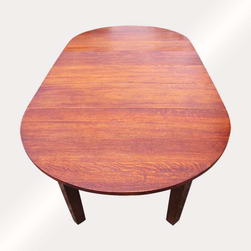 Antique Gustav Stickley Large Dine Table with Leaves. W2059 - Image 6