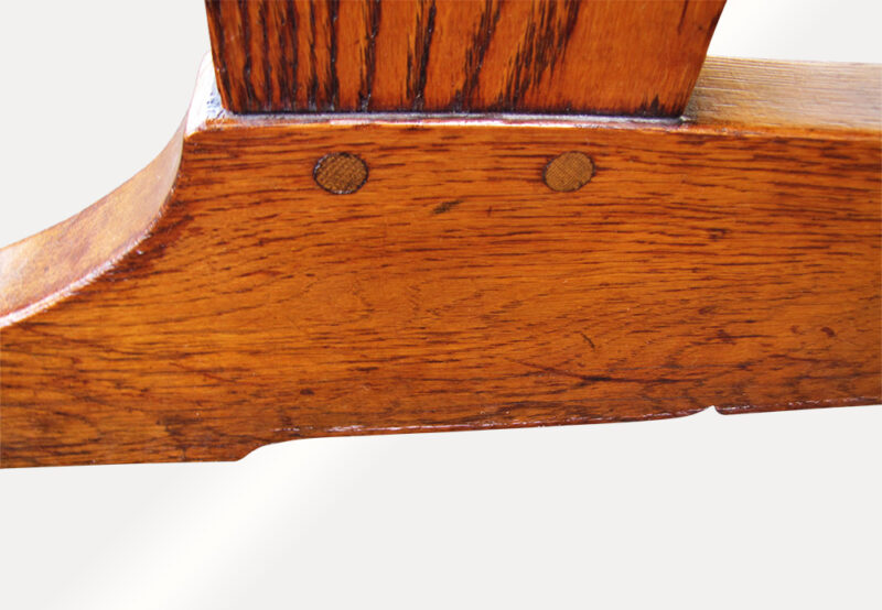 Antique L&jG Stickley Trestle Table. W2179 - Image 18