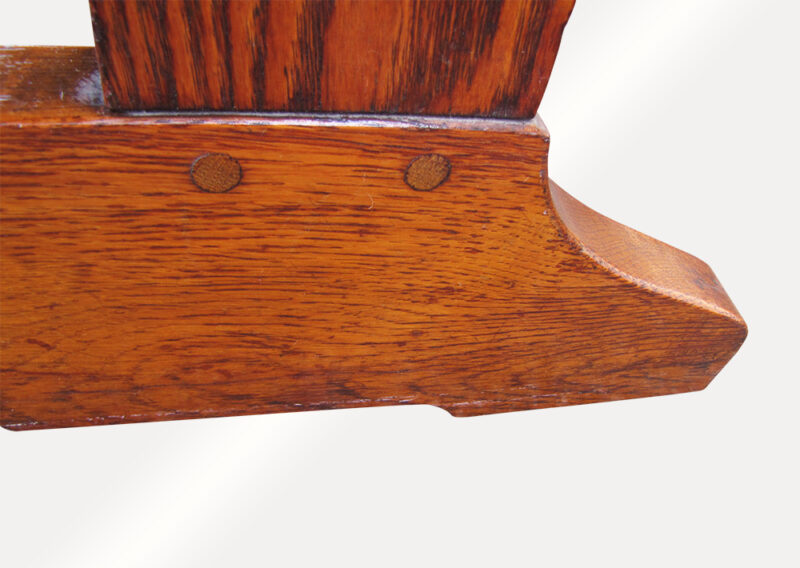 Antique L&jG Stickley Trestle Table. W2179 - Image 17