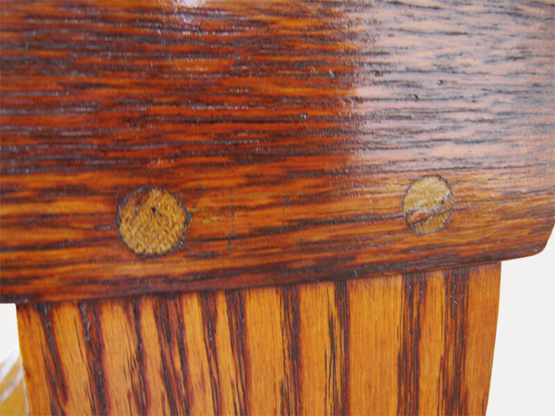 Antique L&jG Stickley Trestle Table. W2179 - Image 15