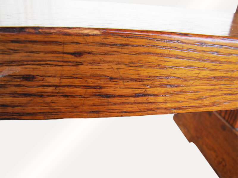 Antique L&jG Stickley Trestle Table. W2179 - Image 8