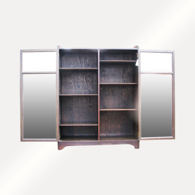 Antique Double Doors Michigan Chair Company (Mi)  Bookcase In The Style Of C. Limbert w2201 - Image 3