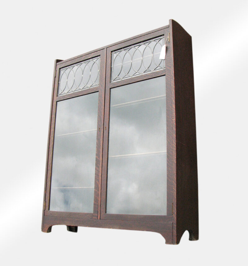Antique Double Doors Michigan Chair Company (Mi)  Bookcase In The Style Of C. Limbert w2201 - Image 8