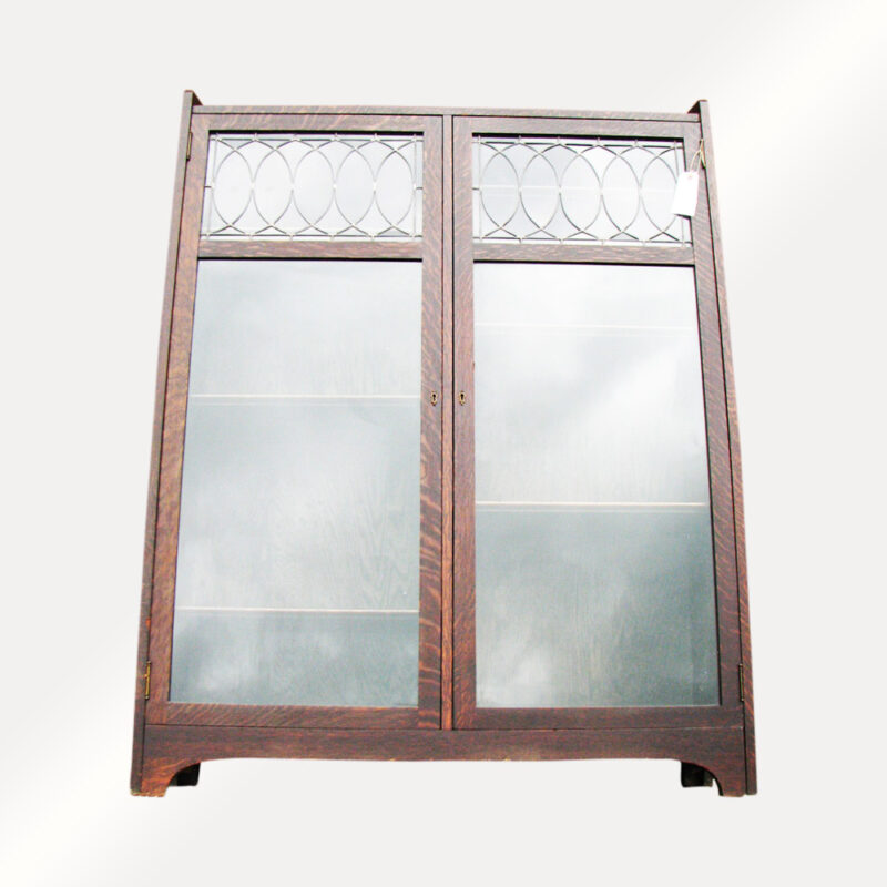 Antique Double Doors Michigan Chair Company (Mi)  Bookcase In The Style Of C. Limbert w2201