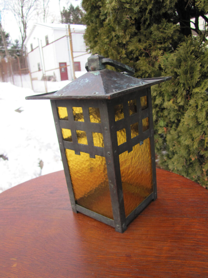Great  Antique  Gustav  Stickley  Large  Lantern  W2218 - Image 5