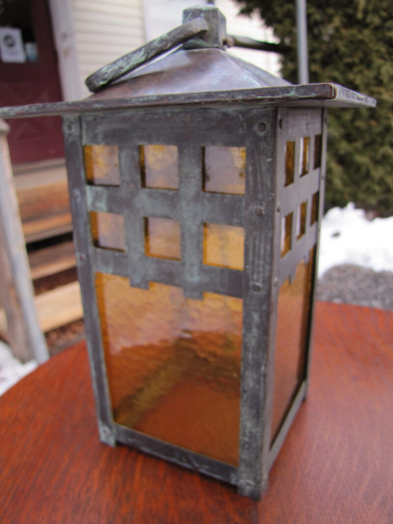 Great  Antique  Gustav  Stickley  Large  Lantern  W2218 - Image 4