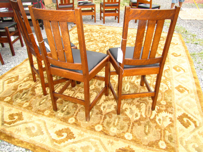 Antique Set  Arts&crafts  Three  Chairs w2289 - Image 3