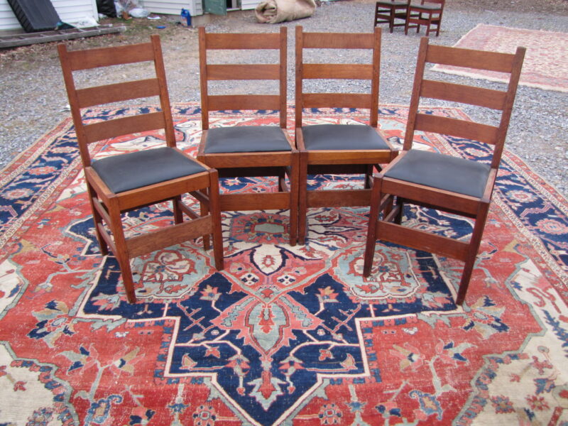 Antique Set of Four Dining Chairs w2377