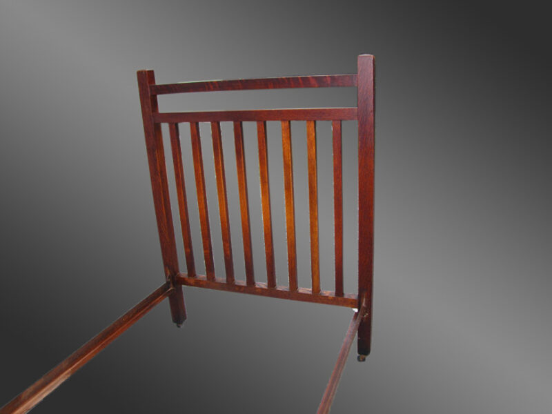 Antique Gustav Stickley Oak Bed w2395 - Image 4