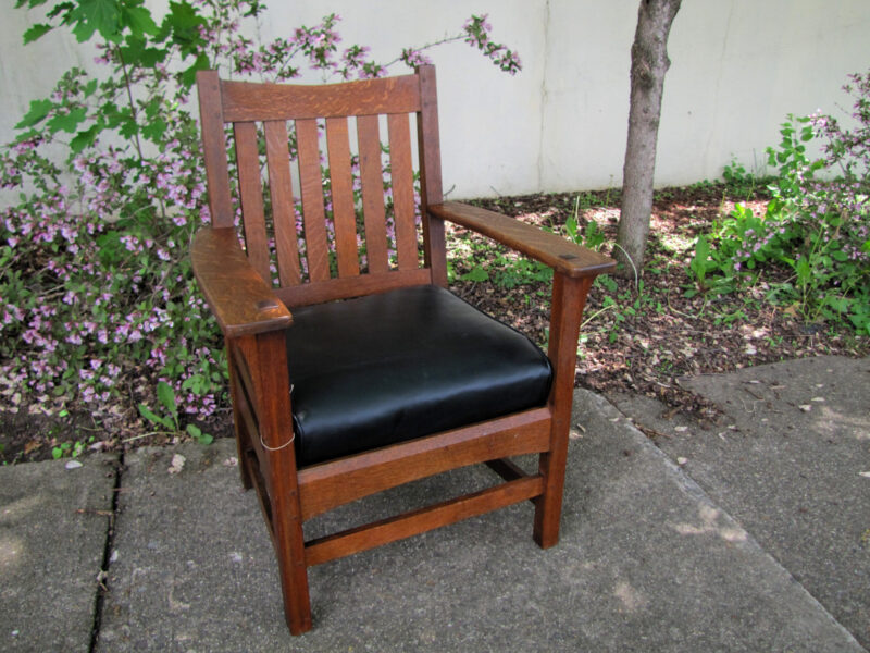 Antique  Good  L&jg Stickley  Arm Chair  W2468 - Image 14