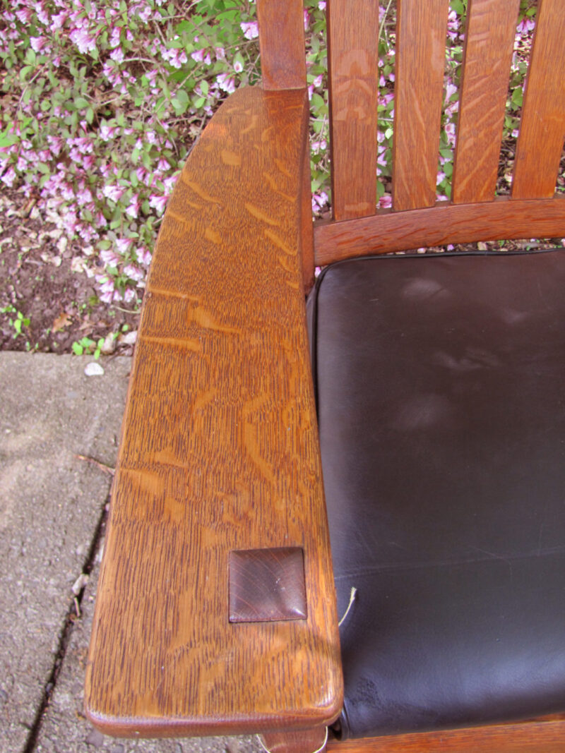 Antique  Good  L&jg Stickley  Arm Chair  W2468 - Image 19