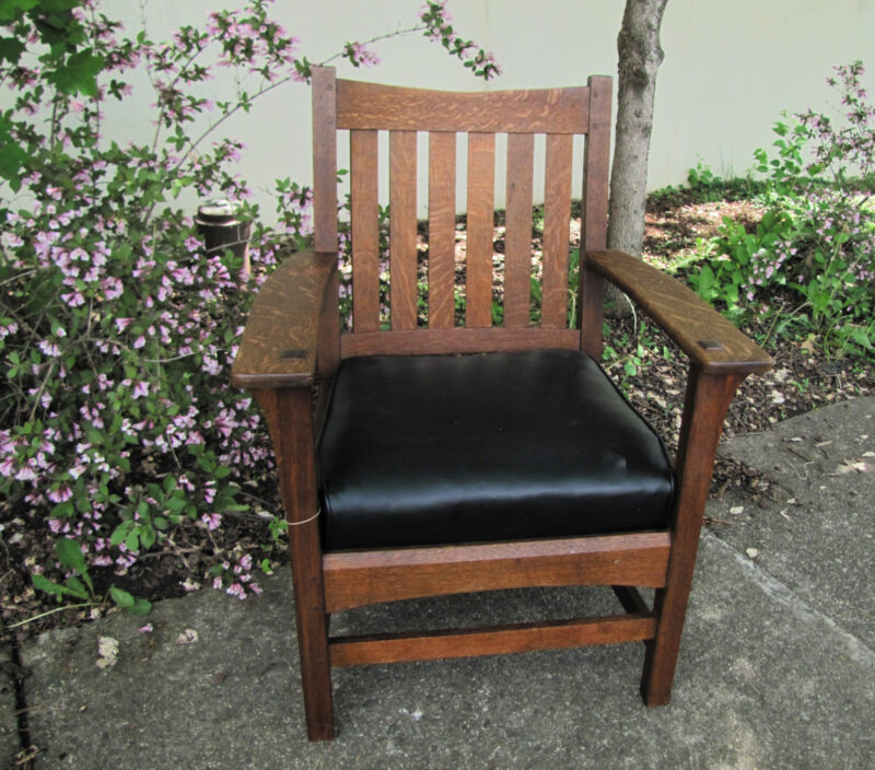 Antique  Good  L&jg Stickley  Arm Chair  W2468 - Image 9