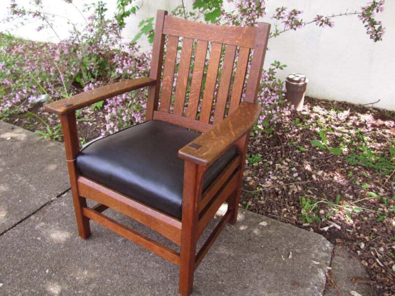 Antique  Good  L&jg Stickley  Arm Chair  W2468 - Image 2