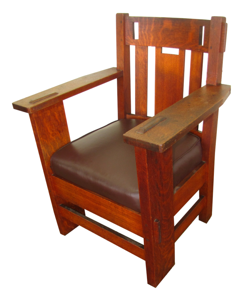 Superb Charles Stickley  Armchair With Cutouts W2482 - Image 2
