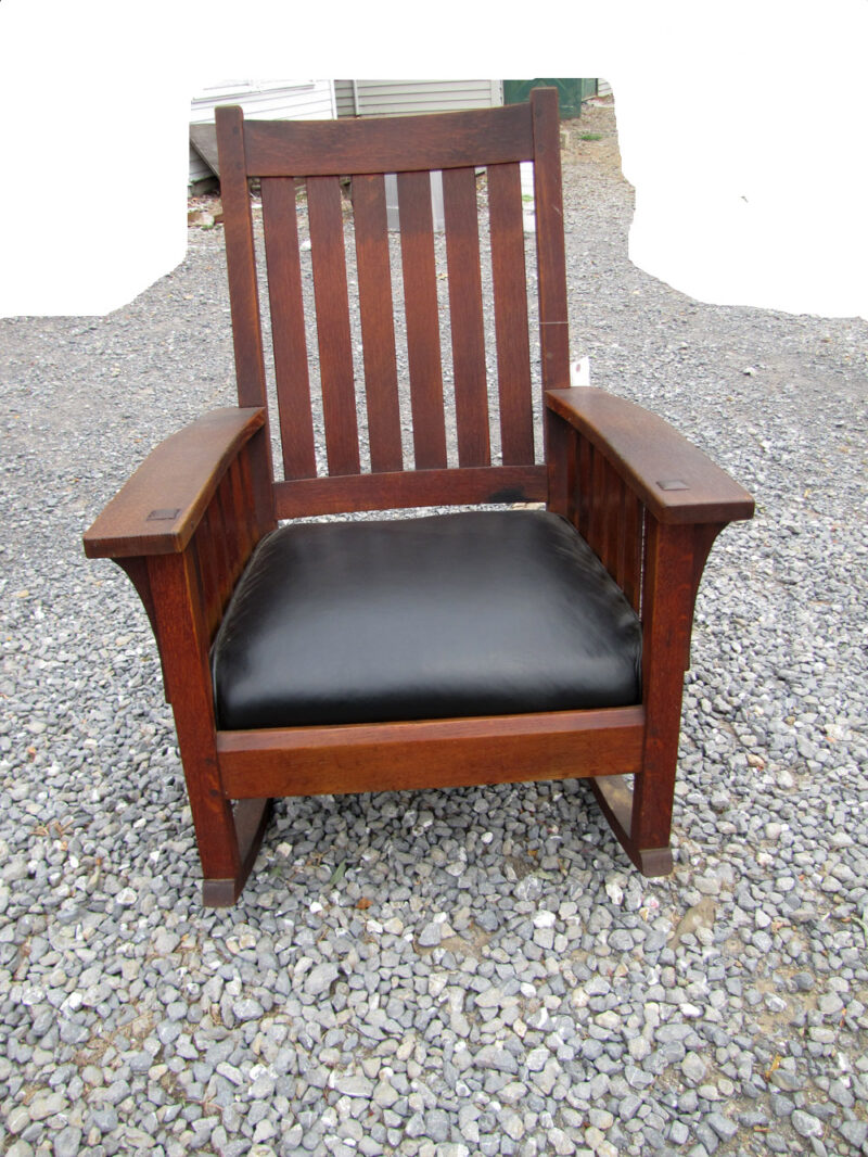 Superb Antique L &jG Stickley Arm Rocking Chair w2492 - Image 4
