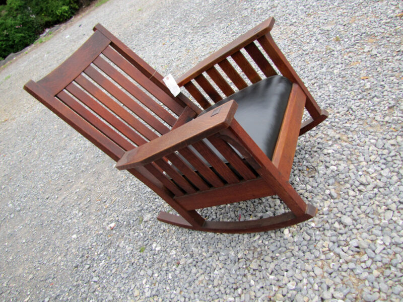 Superb Antique L &jG Stickley Arm Rocking Chair w2492 - Image 3