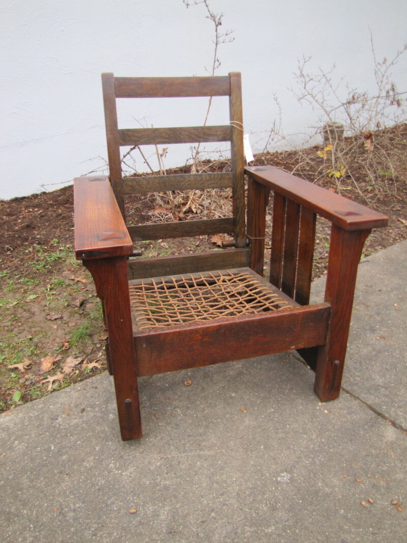 Superb Early Stickley Brother Great Morris Chair w2499? - Image 4