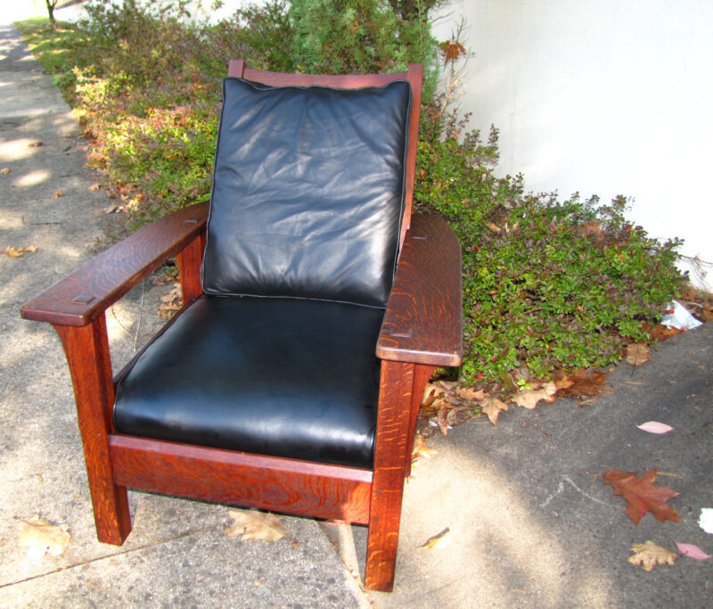 Superb Large L&jg Stickley  Rare Arm Chair w2531