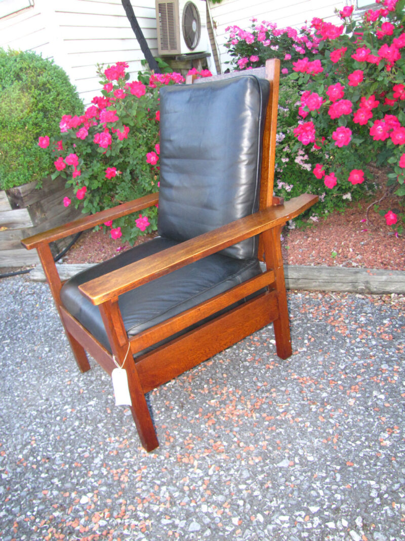 Good Antique   ?  Arts & Crafts  Morris Chair  W2547 - Image 9