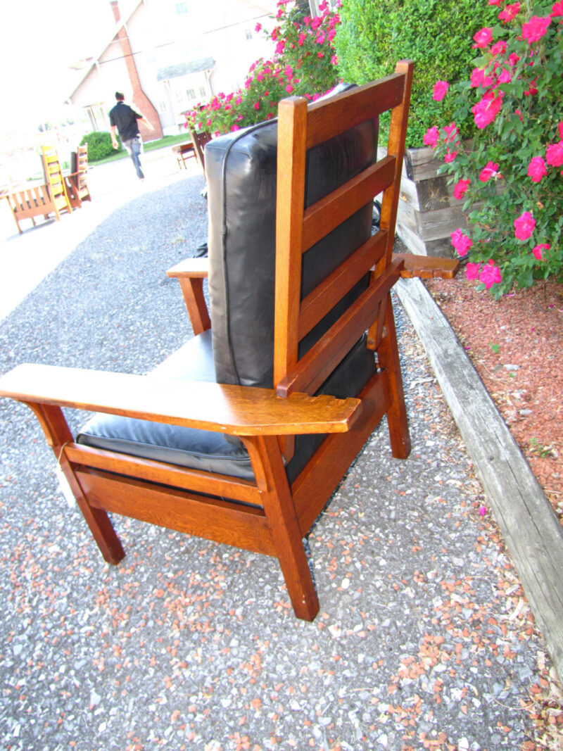 Good Antique   ?  Arts & Crafts  Morris Chair  W2547 - Image 2