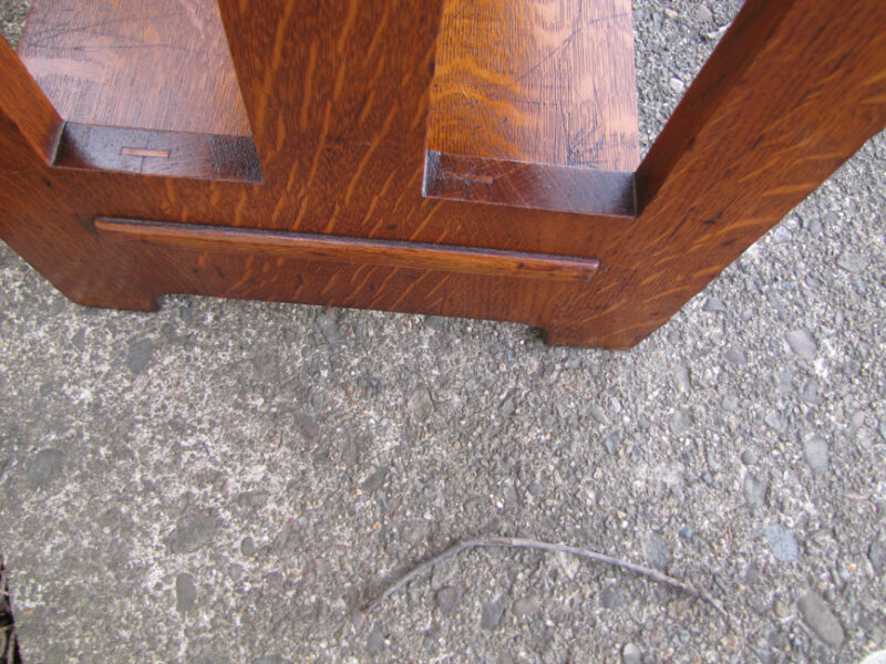 Antique Stickley Brothers Drop Front Desk with cut-out W2634 - Image 10