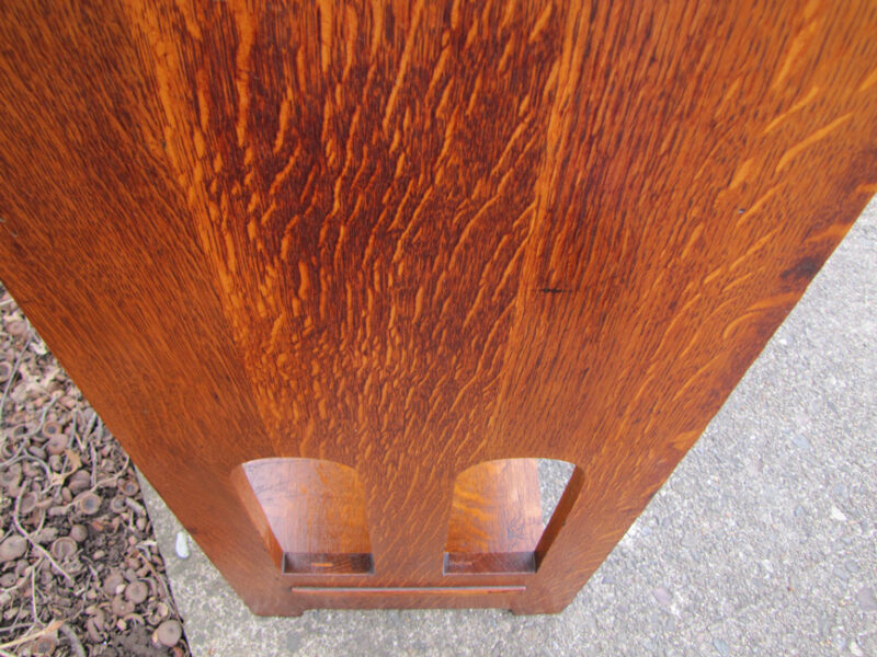 Antique Stickley Brothers Drop Front Desk with cut-out W2634 - Image 7