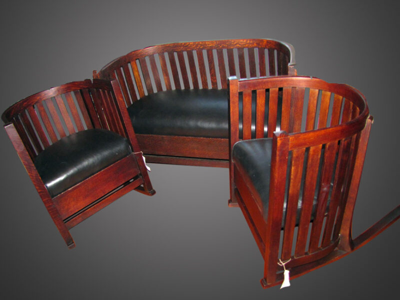 Antique Plail Brothers Barrel 4 Piece Seating Set W2645