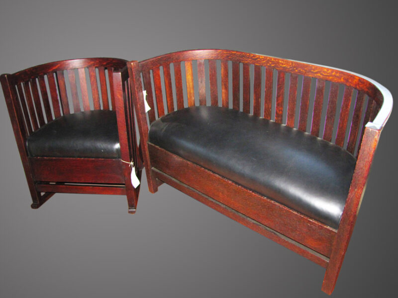 Antique Plail Brothers Barrel 4 Piece Seating Set W2645 - Image 2