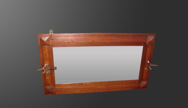 Antique Superb Mission Arts & Crafts Wall Mirror. W2707‎ - Image 2