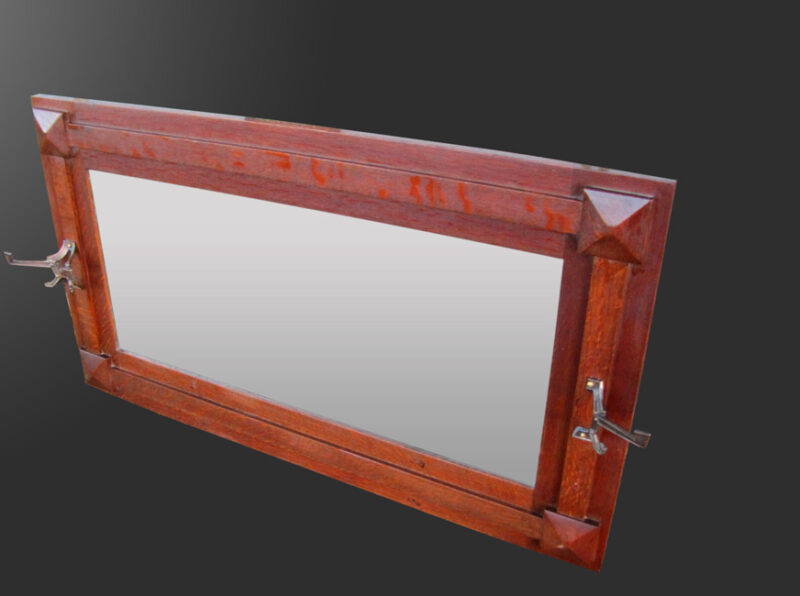 Antique Superb Mission Arts & Crafts Wall Mirror. W2707‎ - Image 3