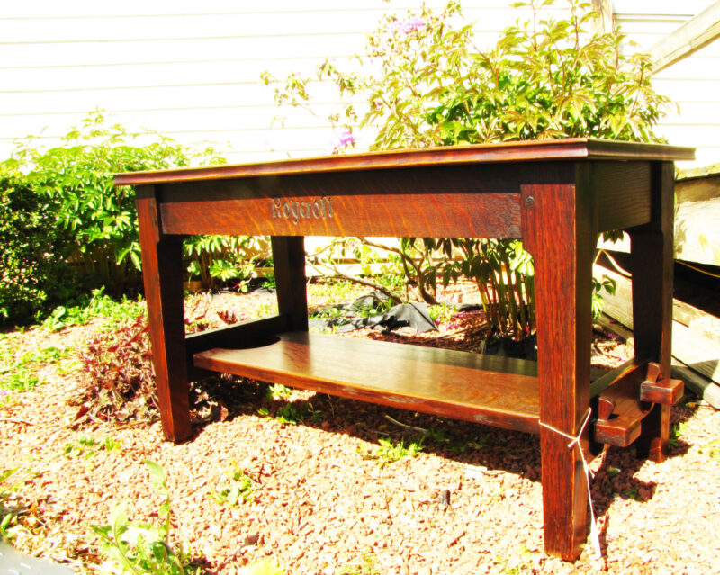Superb Antique Roycroft Bench w2716 - Image 6