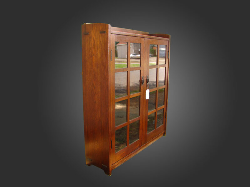 Antique Gustav Stickley two Door Bookcase w2719 - Image 6