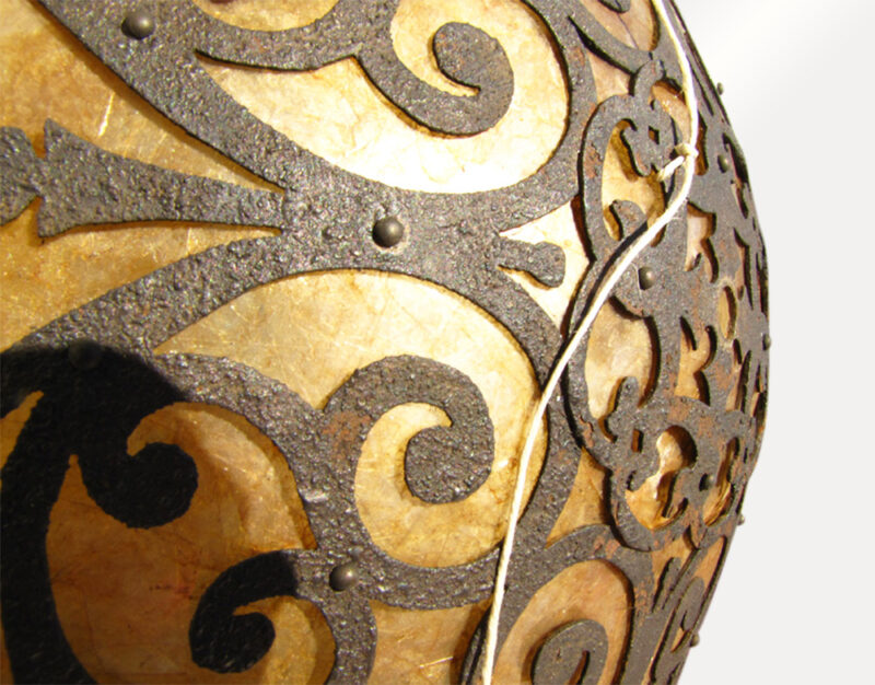 Antique Arts & Crafts Ceiling Light With Mica W2743 - Image 6
