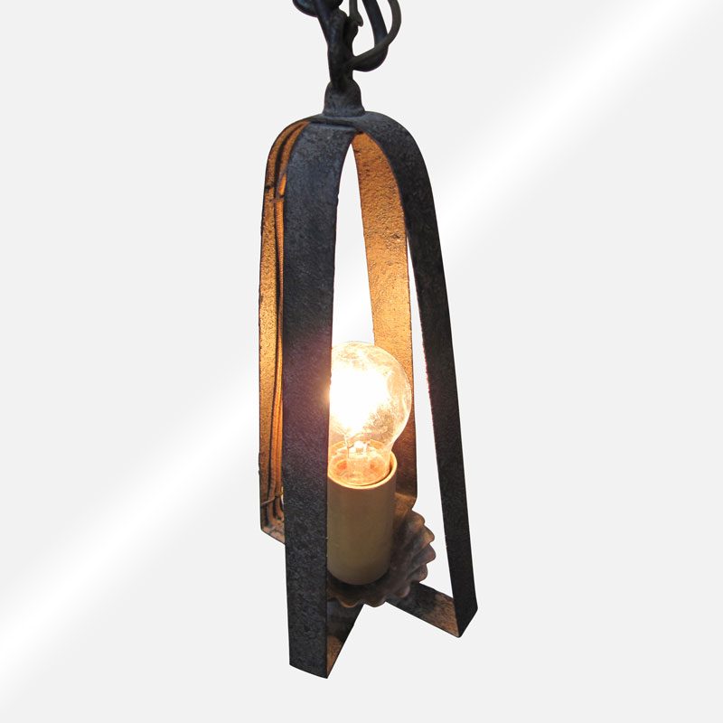 Antique Arts & Crafts Hanging Lantern W2747