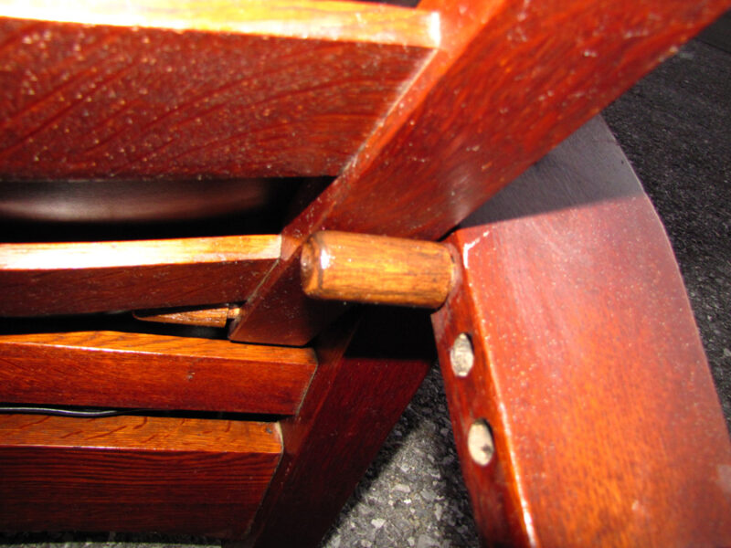 Superb Gustav Stickley  Early Bow Arm Morris Chair w2949 - Image 10
