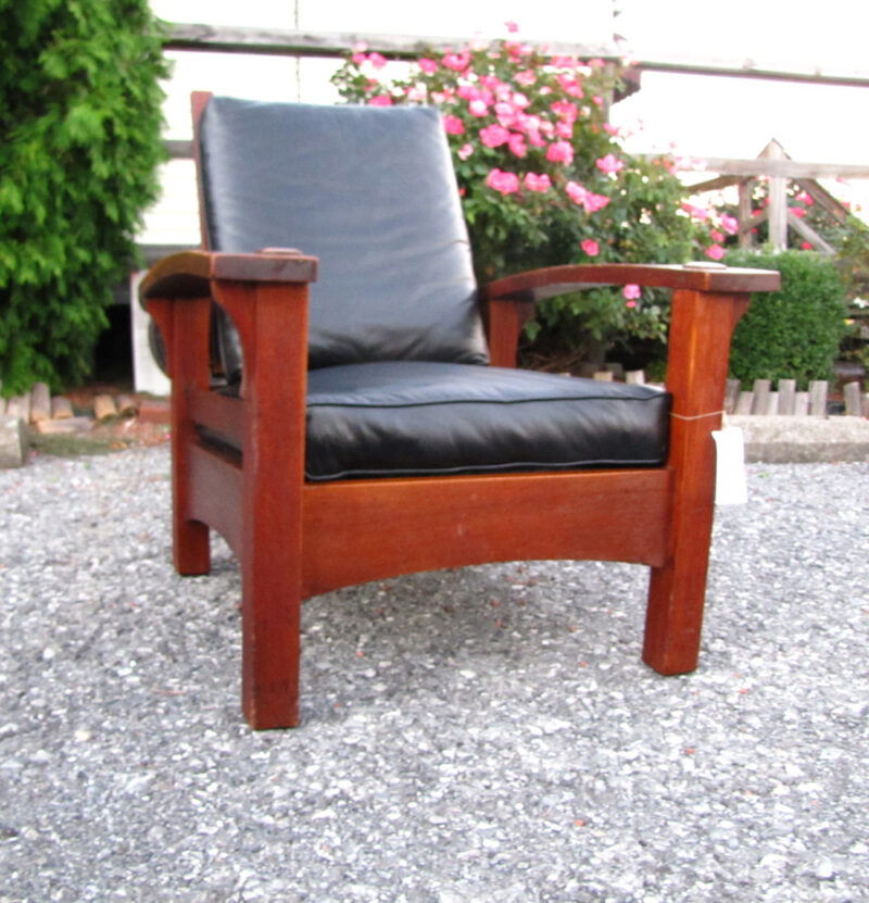 Superb Gustav Stickley  Early Bow Arm Morris Chair w2949 - Image 19