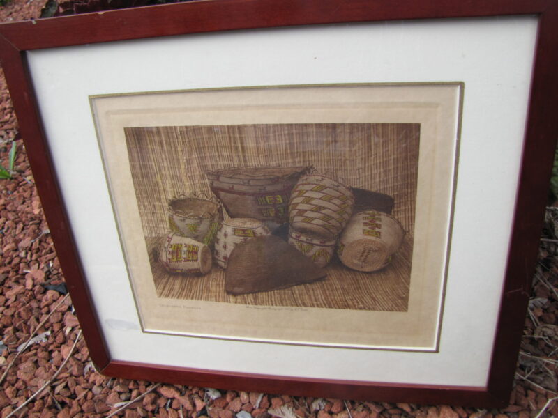 Edward Curtis Print "Skokomish Baskets" w3029