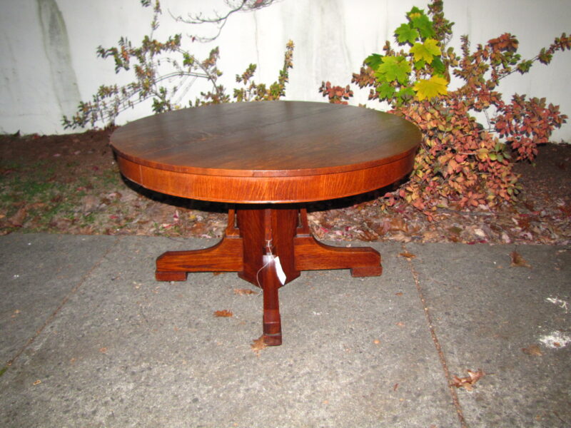 Antique Great Mission Arts And Crafts Imperial  Dining Table w3036