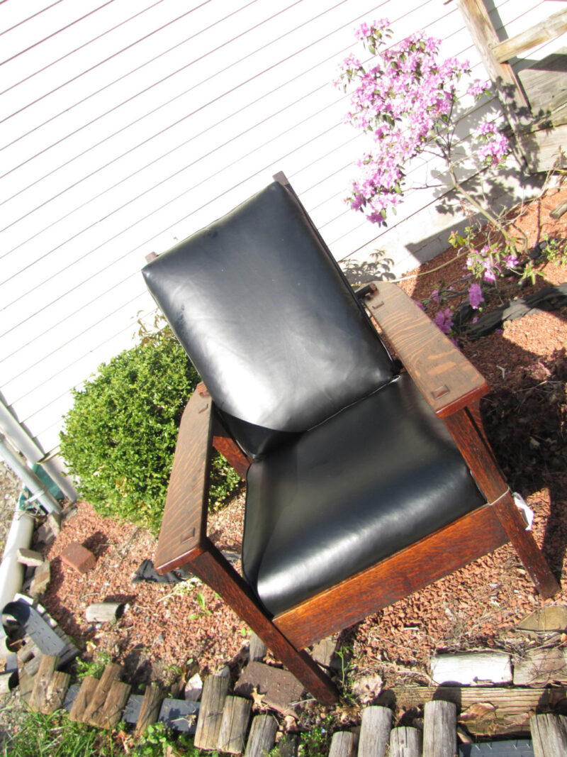 Antique L&jG Stickley Morris Chair w3109 - Image 12