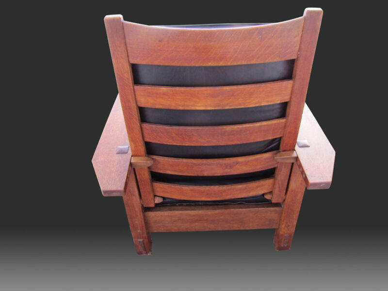 Gustav  Stickley  Antique  Early  Morris  Chair  W3125 - Image 8