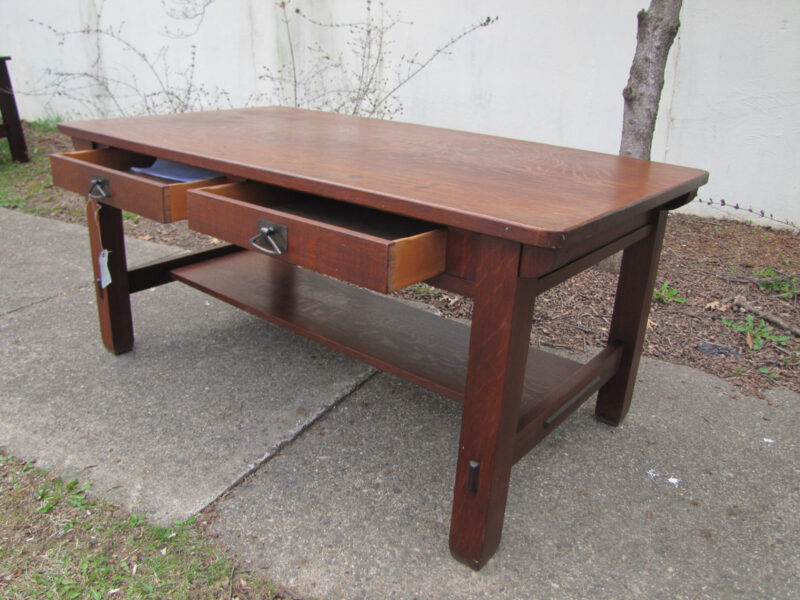 Antique Long Stickley Bros Library Table  W3149 - Image 6