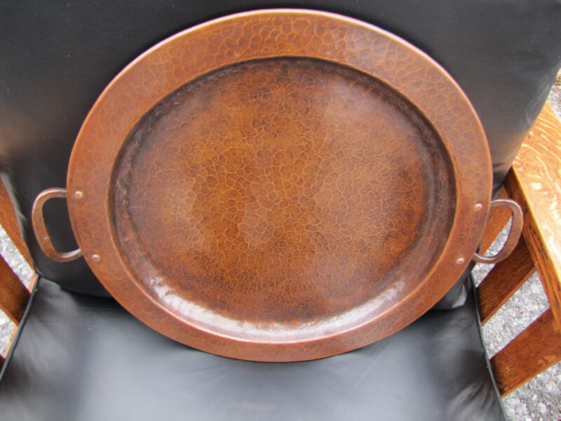 Antique  Gustav Stickley  Hammered  Copper  Tray  W3230 - Image 10