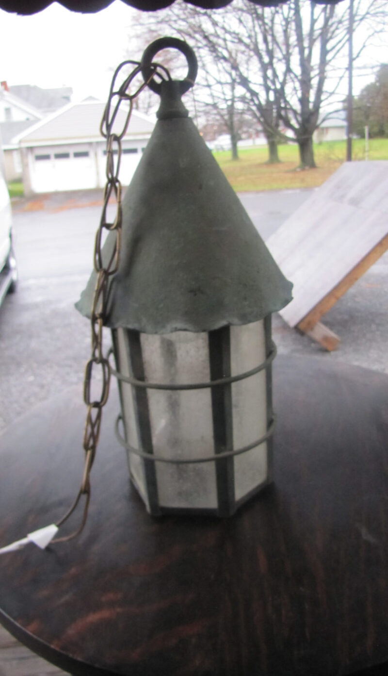 Large Antique Hanging Lantern  w3243 - Image 8