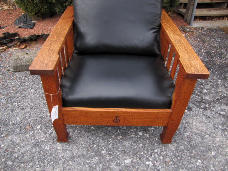 Antique  Roycroft  Morris  Chair w3248 - Image 21